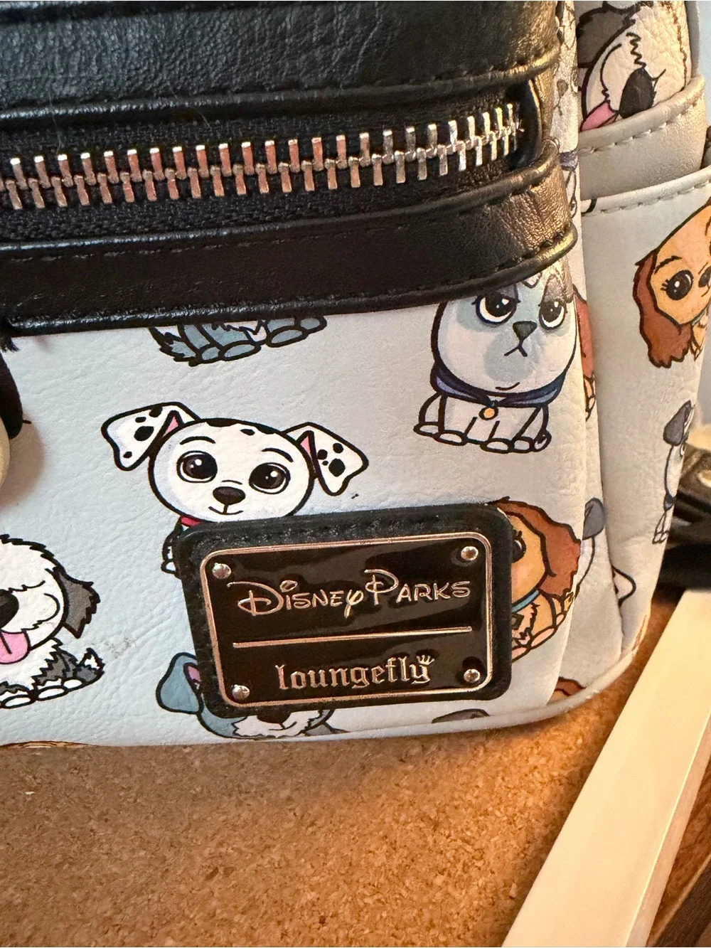 Loungefly Light Blue Disney Dogs Mini Backpack with Ear Accents